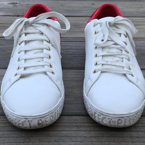 Zara Man Shoes White/Red Fashion Casual Sneaker - Picture 3 of 8